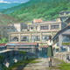 A still from the upcoming anime film Suzume no Tojimari, showing the main character crossing a bridge.